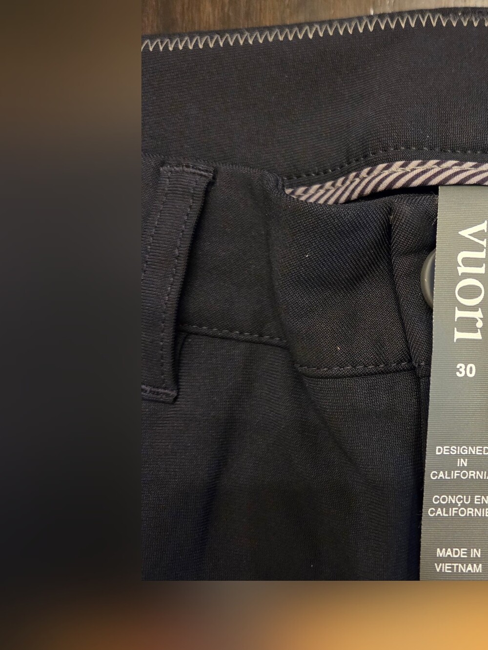 Vuori Black Men’s Meta Pants - Classic Fit - 30x32